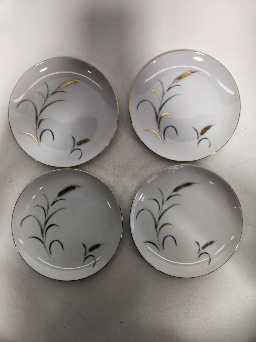 Eternal Harvest Wheat Bread & Butter Plates Set of 4 Japan Correct Table Service